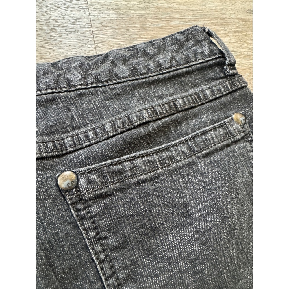 Free People Black Cuffed Denim Shorts W29 Low Rise Faded Wash - Picture 10 of 10